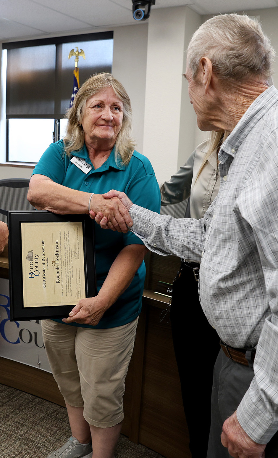 Roundup of Reno County Commission Meeting on July 23, 2025 with retirement appreciation for Rochele Hoskinson - News Image